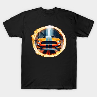 Ford Mustang Muscle Car Super Car Ring of Fire Musclecar T-Shirt
